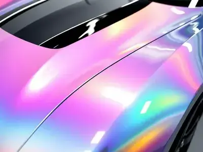 Holographic vinyl wrap transformation